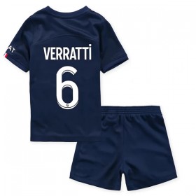 Virallinen pelipaita Paris Saint-Germain Verratti 6 Koti 2022-23 Lyhythihainen - Lasten ( + Lyhyet housut )